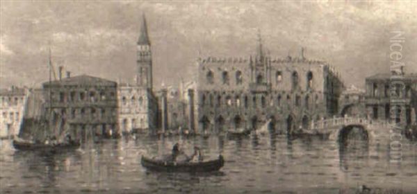 A View Of The Grand Canal, Venice Oil Painting by William Meadows