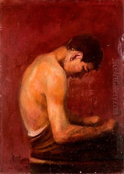 Gornyedten Ulo Fiu (felakt Tanulmany) Oil Painting by Laszlo Mednyanszky