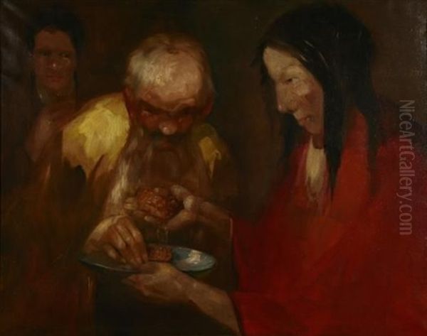 Samson And The Honey Comb Oil Painting by Han Van Meegeren