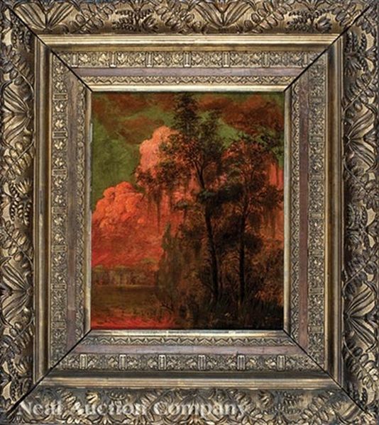 Twilight On The Bayou Oil Painting by Joseph Rusling Meeker
