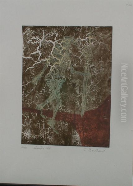 Death Marching With Sword Oil Painting by Paul Francois Berthoud