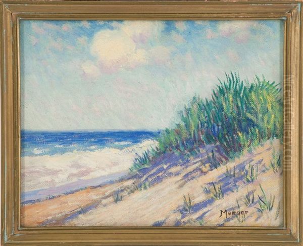 Cape Cod Dunes, Likely Provincetown, Massachusetts Oil Painting by Lillian Burk Meeser