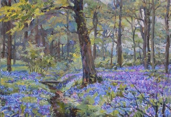 Bluebells Oil Painting by Dora Meeson