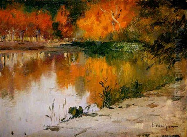 El Estanque Oil Painting by Eliseo Meifren y Roig