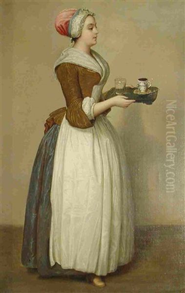 La Chocolatiere Oil Painting by Jean-Louis-Ernest Meissonier