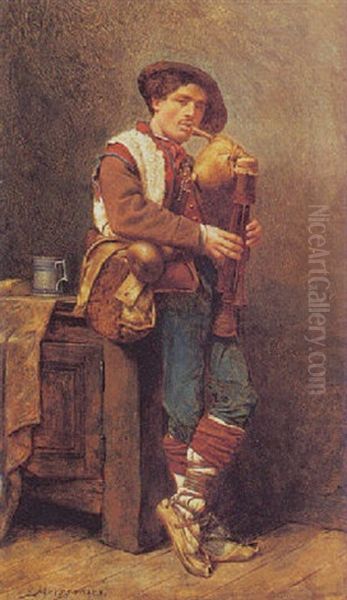 The Musician Oil Painting by Ernest Meissonier