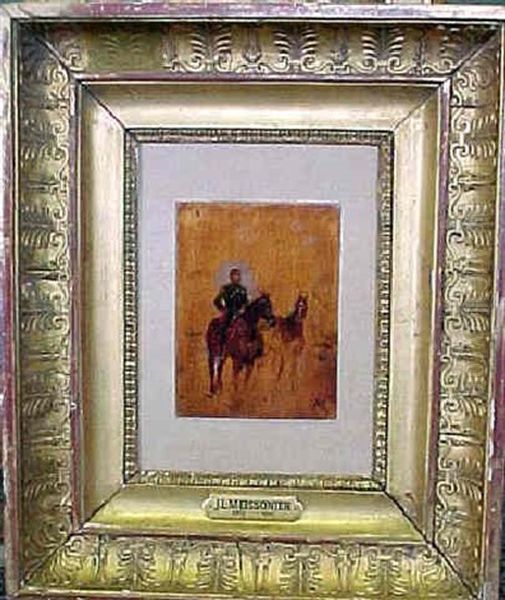Le Capitain A Cheval Oil Painting by Jean-Louis-Ernest Meissonier