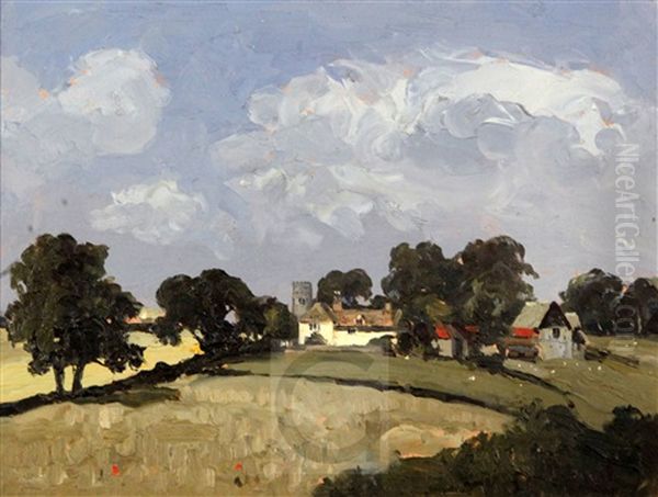 Thorpe Near Haddiscoe Oil Painting by Campbell A. Mellon