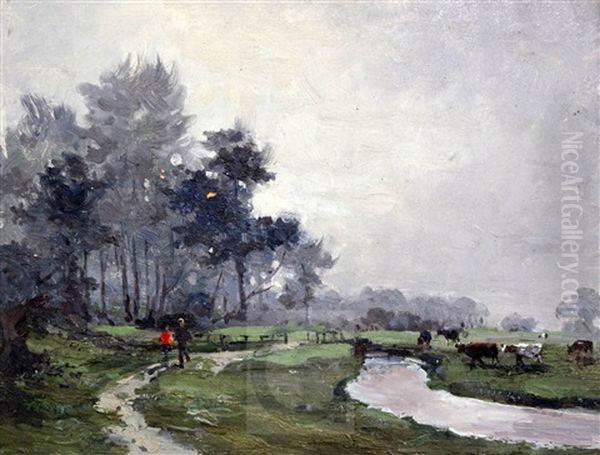 The Marshes Oil Painting by Campbell A. Mellon