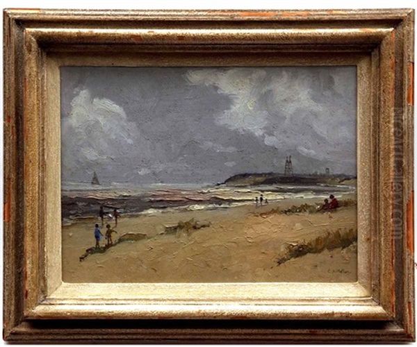 Gorleston Looking East Oil Painting by Campbell A. Mellon