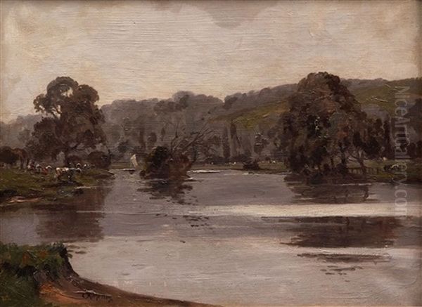 Weston On Trent - June Morning Oil Painting by Campbell A. Mellon