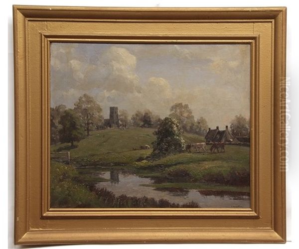 Shotesham Late May Oil Painting by Campbell A. Mellon
