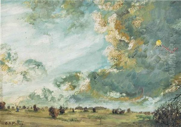 A Kite On A Summer's Day Oil Painting by Campbell A. Mellon