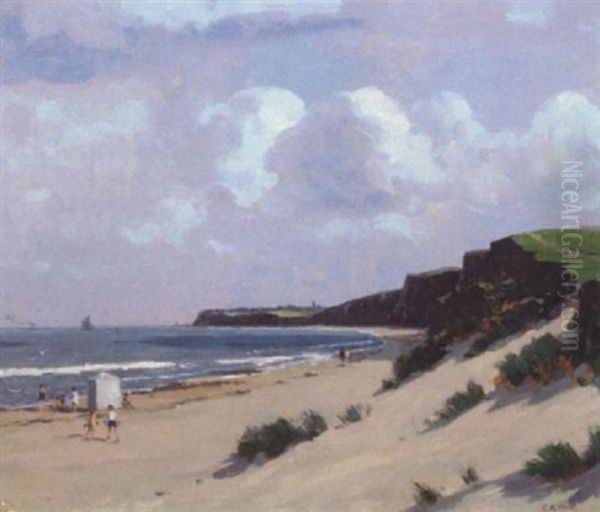 Hopton Beach, Norfolk Oil Painting by Campbell A. Mellon