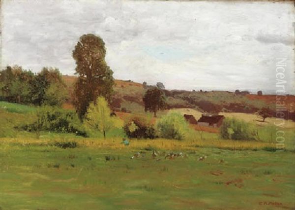 The Farm Oil Painting by Campbell A. Mellon