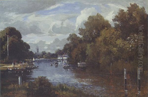 Hampton-on-thames Oil Painting by Campbell A. Mellon