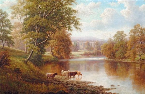 The Wharfe At Bolton Abbey Oil Painting by William Mellor