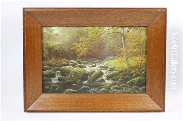 Posforth Ghyll, Bolton Woods, Yorkshire Oil Painting by William Mellor