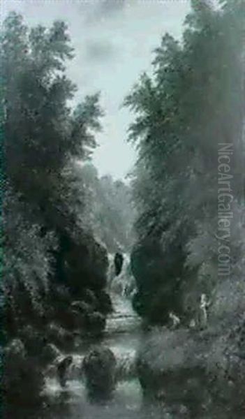 Fairy Dell, Middleton Near Ilkley Oil Painting by William Mellor
