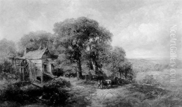 Eirat Mill On The Thames, England Oil Painting by Andrew Melrose