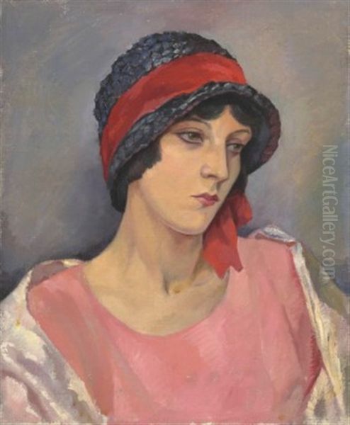 Tete De Femme Oil Painting by Maurice Mendjisky