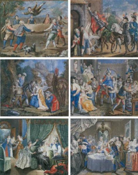 Pasajes De La Fabula De Don Quijote Oil Painting by Ana Menendez Durazzo
