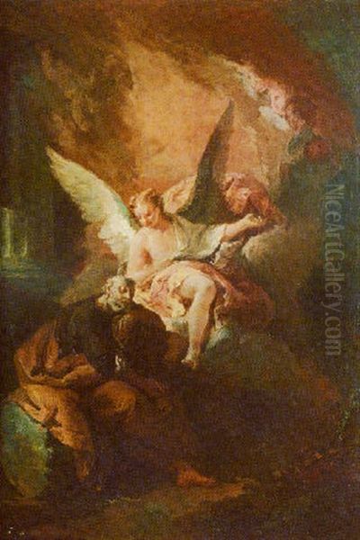 Joseph's Dream Oil Painting by Giustino Menescardi