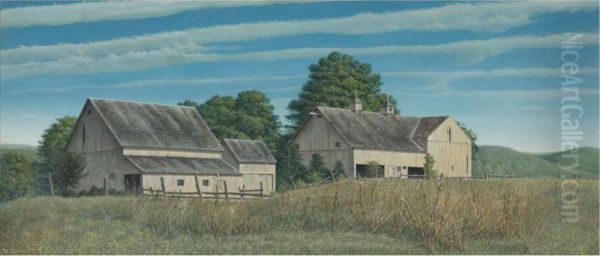 Warner's Barn Oil Painting by Robert John Scott Bertram