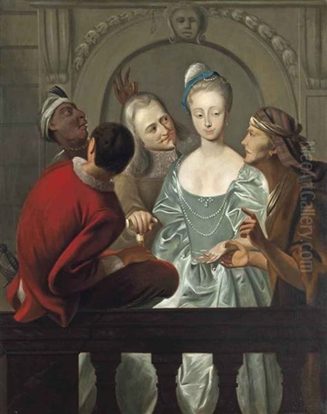 The Procuress Oil Painting by Philip Mercier
