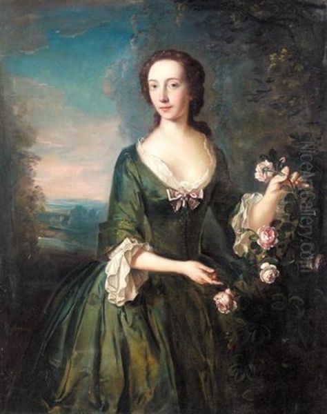 Portrait Of Mrs. Hamilton Gordon Of Newhall Oil Painting by Philip Mercier