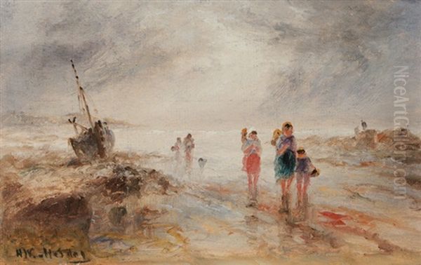 Strandlandschaft Mit Figurenstaffage Oil Painting by Hendrik Willem Mesdag