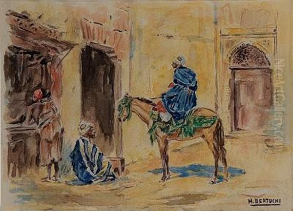 Escena Arabe Oil Painting by Mariano Bertuchi Nieto