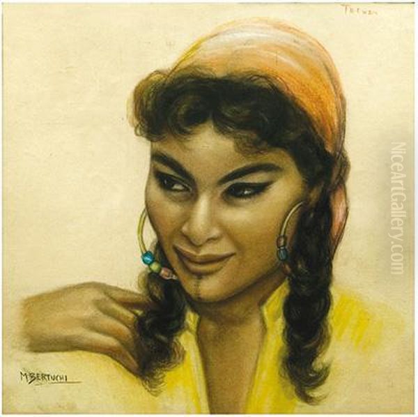 Mujer Detetuan Oil Painting by Mariano Bertuchi Nieto