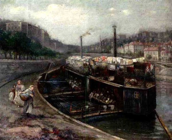 Lyon, France Oil Painting by Charles Alfred Meurer