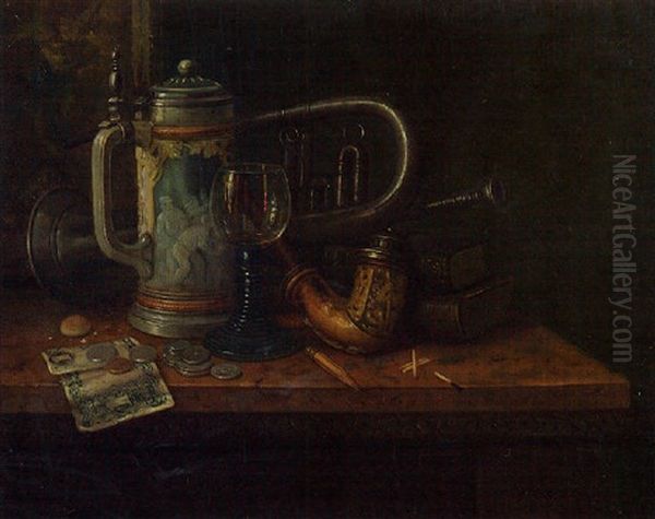 Pocket Change Oil Painting by Charles Alfred Meurer