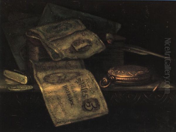 Pocket Paraphernalia Oil Painting by Charles Alfred Meurer