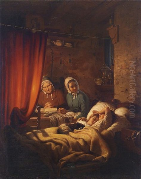 Der Hausliche Friede Oil Painting by Johann Georg Meyer von Bremen