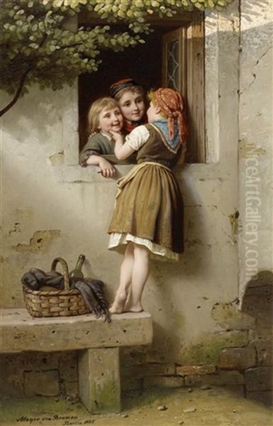 Die Plaudertasche Oil Painting by Johann Georg Meyer von Bremen