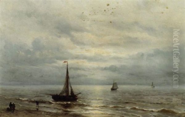 The Return Of The Fleet Oil Painting by Johan Hendrik Meyer