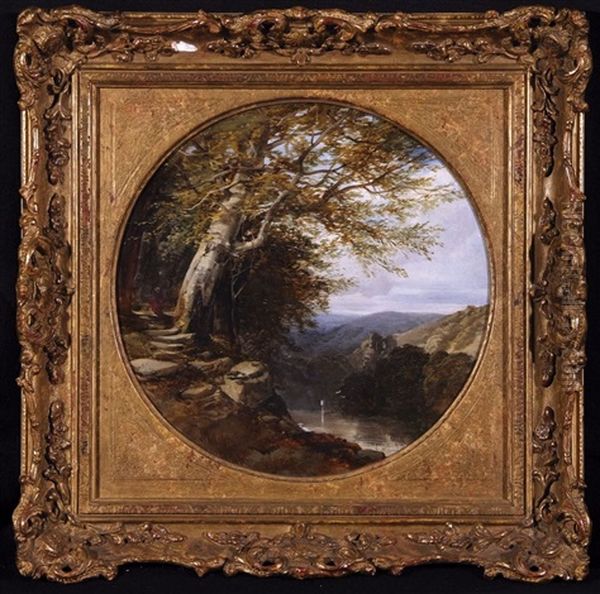 Lakeside Path Oil Painting by John Middleton