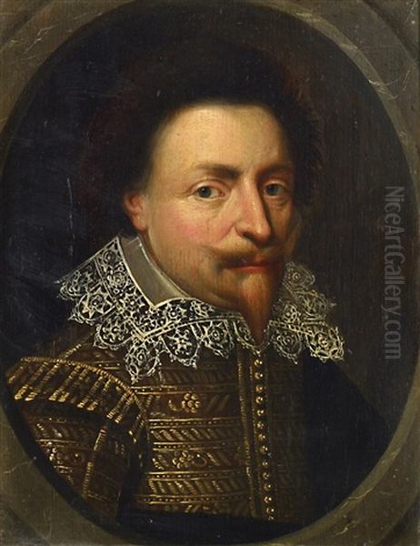 Brustbild Eines Herrn Mit Knebelbart Oil Painting by Michiel Janszoon van Mierevelt