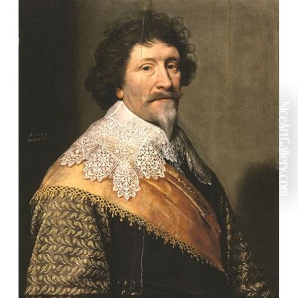 Portrait Of An Officer, Frederick Hendrick, Prince Of Orange And Stadholder Of The United Provinces (?) Oil Painting by Michiel Janszoon van Mierevelt