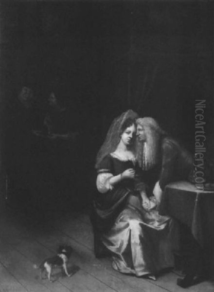 Le Gentilhomme Entreprenant Oil Painting by Frans van Mieris the Elder