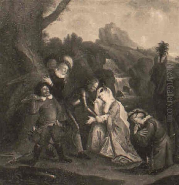 Don Quixote With The False Princess Of Micomicom Oil Painting by Frans van Mieris the Elder