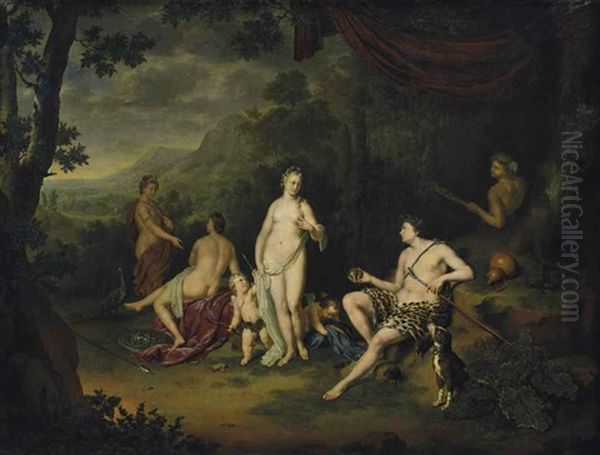 Le Jugement De Paris Oil Painting by Willem van Mieris