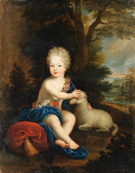 Portrait D'enfant En Berger Oil Painting by Pierre Mignard the Elder