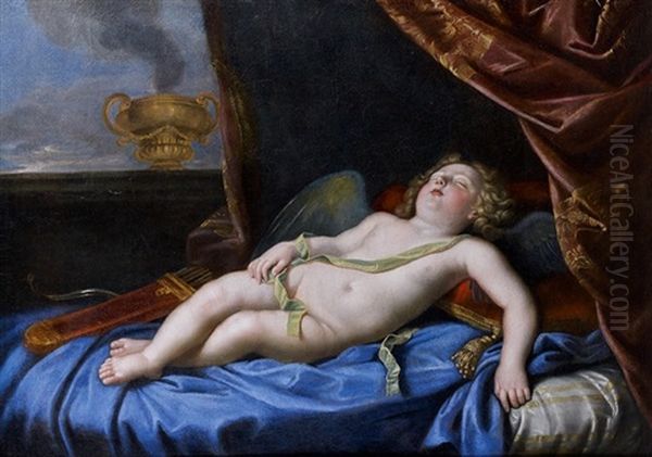 Portrait Du Comte De Toulouse En Amour Endormi Oil Painting by Pierre Mignard the Elder