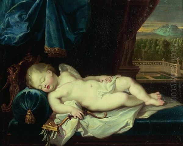 Portrait Du Comte De Toulouse En Cupidon Endormi (?) Oil Painting by Pierre Mignard the Elder