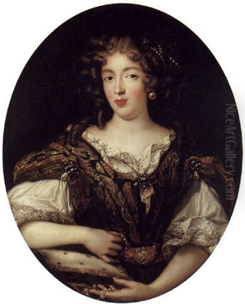 Portrait D'henriette D'anglettere (?) Oil Painting by Pierre Mignard