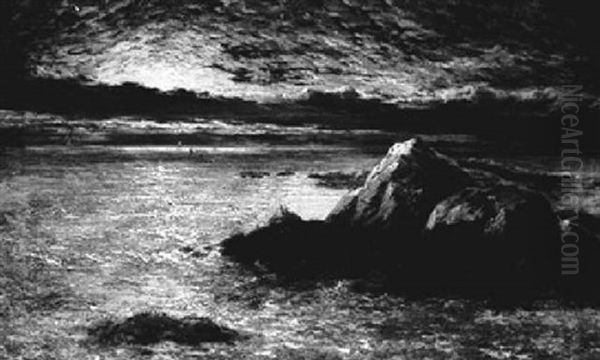 Moonrise, Connemara Oil Painting by Thomas Rose Miles